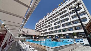 Outdoor pool, open 8:00 AM to 10:30 PM, free cabanas, pool umbrellas