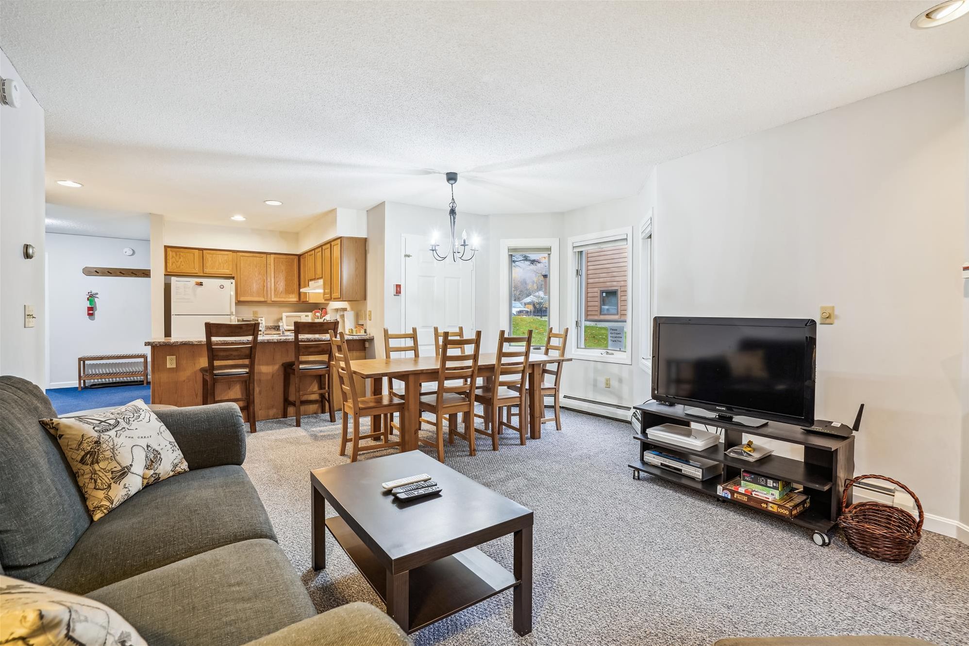 Spacious Main Living Space - The combined living and dining areas provide plenty of room to relax, dine, and plan the next day's adventures.