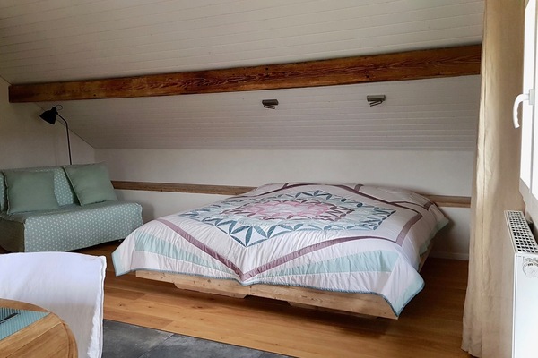 Das Doppelbett kann auch in zwei Einzelbetten geeilt werden