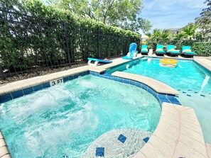 Outdoor pool, a heated pool