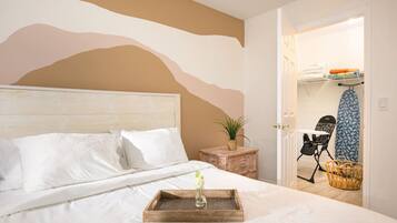 2 bedrooms, iron/ironing board, travel crib, WiFi