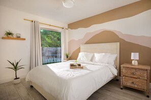 2 bedrooms, iron/ironing board, travel crib, WiFi