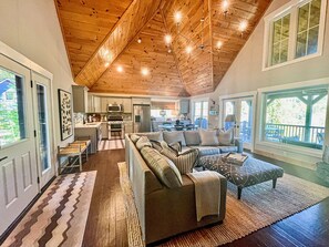 TV, fireplace, printers