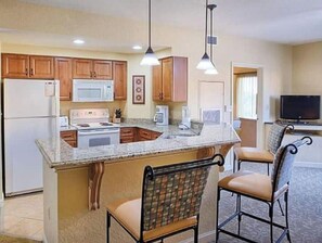 Fridge, microwave, dishwasher, toaster