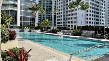 Outdoor pool, a heated pool