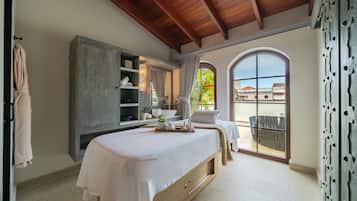 Body treatments, body wraps, body scrubs, facials, 4 treatment rooms