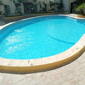 Outdoor pool, a heated pool