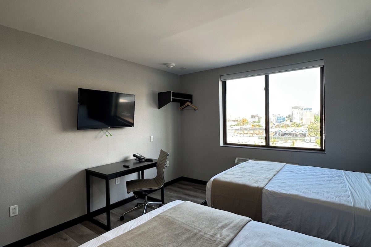 room, 2 queen beds, non smoking | 1 bedroom, desk, free wifi, bed sheets