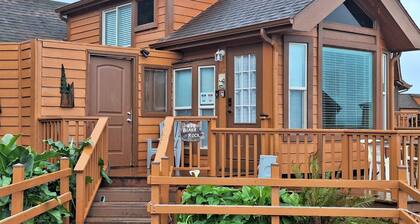 Ocean Cabin 23 is a cozy seaside bungalow with loft, limited ocean views, and private beach.