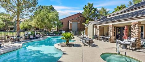 Outdoor pool, a heated pool