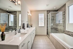 Hair dryer, towels