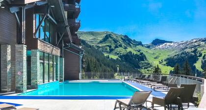 One bedroom apartment with fireplace and balcony