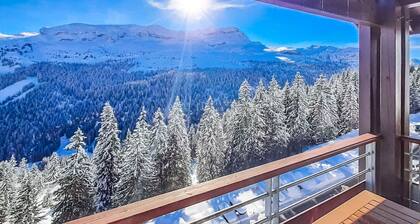 Penthouse T4 haut standing avec cheminées et vue panoramique montagne