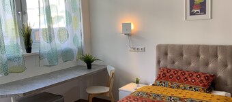 Room for fitters 18sqm two box-spring beds 100x200 and 90x200