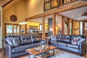 TV, fireplace, foosball, table tennis