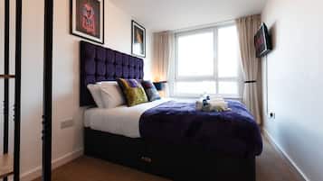 Design-huoneisto | 2 makuuhuonetta, ylelliset vuodevaatteet, pillowtop-patjalliset sängyt