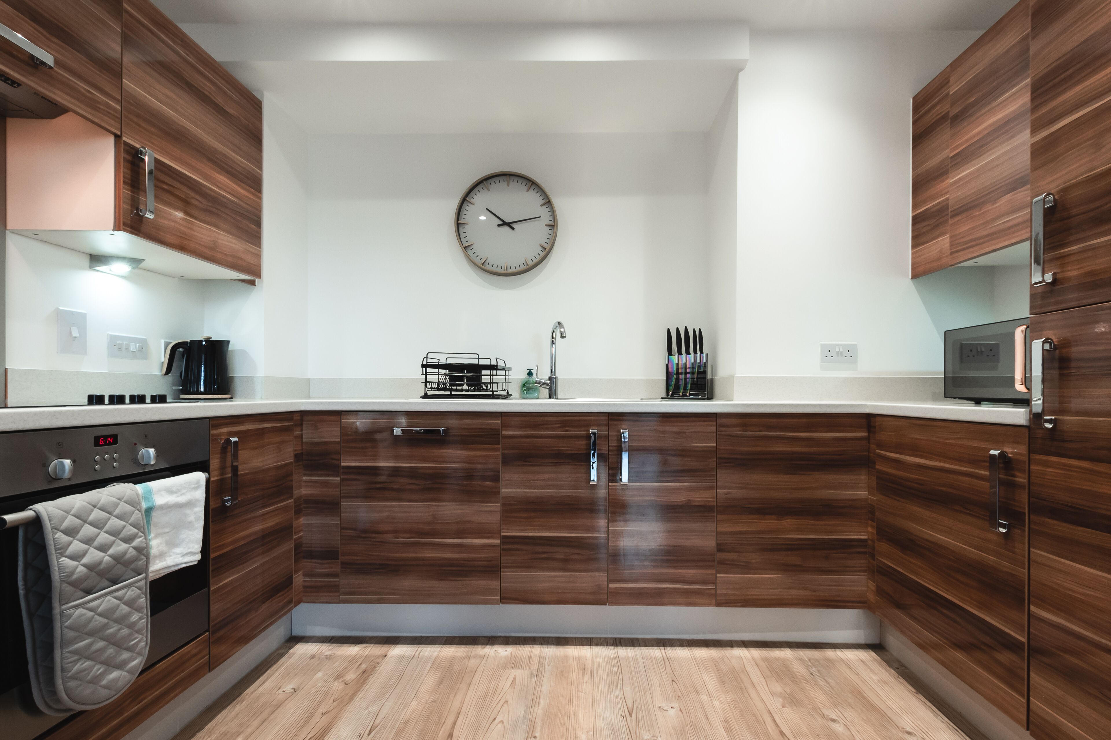 Oven, stovetop, dishwasher, toaster