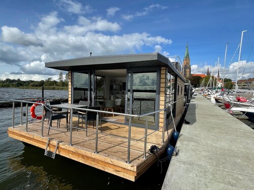 Hausboot Fjord Schleiliebe mit Dachterrasse in Schleswig