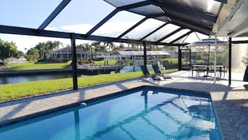 Outdoor pool, a heated pool