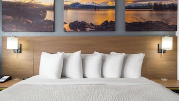 1 slaapkamer, een bureau, gratis wifi, beddengoed