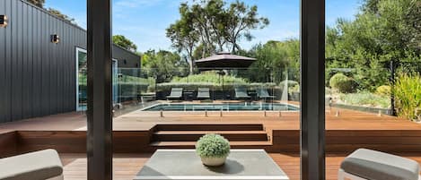A heated pool