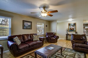 Smart TV, fireplace, video games