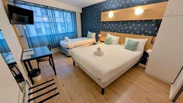 Room, Multiple Beds | Desk, soundproofing, free WiFi, bed sheets