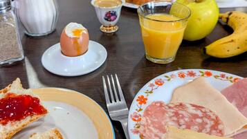 Daily buffet breakfast (EUR 9.9 per person)
