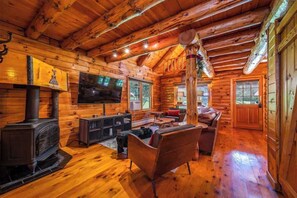 TV, fireplace, offices