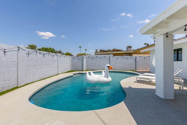 A heated pool