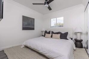4 bedrooms, iron/ironing board, travel cot, WiFi