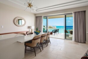 55-inch flat-screen TV with cable channels, TV