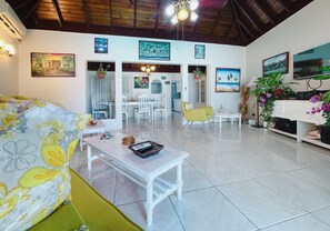 TV, DVD player, stereo