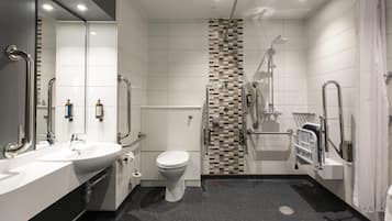 Superior Double Room, Roll-in Shower | Accessible bathroom