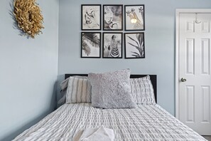 4 bedrooms, blackout curtains, free WiFi, bed sheets