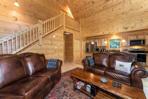 TV, fireplace, DVD player - Hideaway Cabin in Cedar Mountain | 2 Bed, 2 Bath (Cedar Mountain)