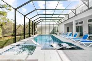 A heated pool - Villa By Villatel | Treehouse RM, Arcade, Game Loft, Theater & Gym - Near Disney (Davenport)