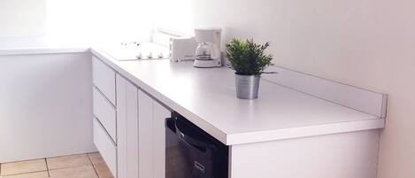 Microwave, coffee/tea maker