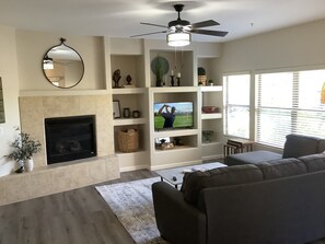 Smart-tv, pejs, bøger, computerskærme