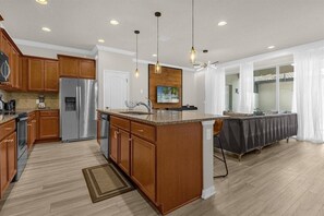 Microwave, dishwasher, high chair
