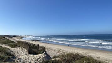 Una spiaggia nelle vicinanze, lettini da mare