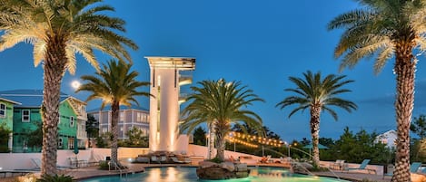 Outdoor pool, a heated pool