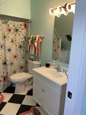Combined shower/tub, hair dryer, towels, soap - Enjoy this unique North Shore experience! (Two Harbors)