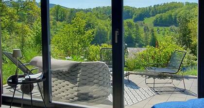 5* Odenwald-Lodge mit Infrarot-Sauna und E-Ladestation "Haus Purpur"