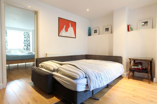 1 bedroom, iron/ironing board, travel crib, free WiFi