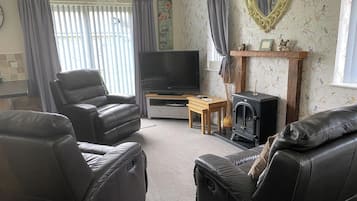 TV 30-inch có truyền hình cáp, lò sưởi