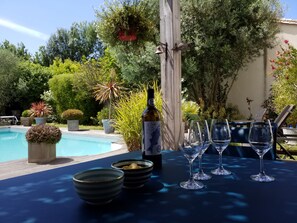 Piscine extérieure, piscine chauffée