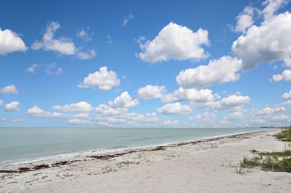 On the beach, beach towels