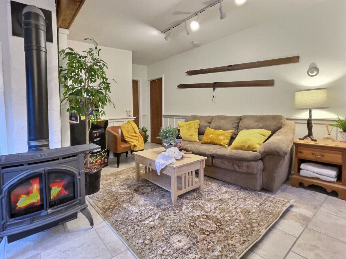 Smart TV, fireplace, video games, stereo