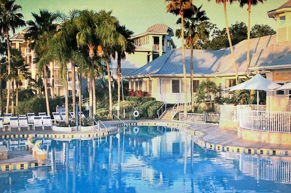 Outdoor pool, a heated pool